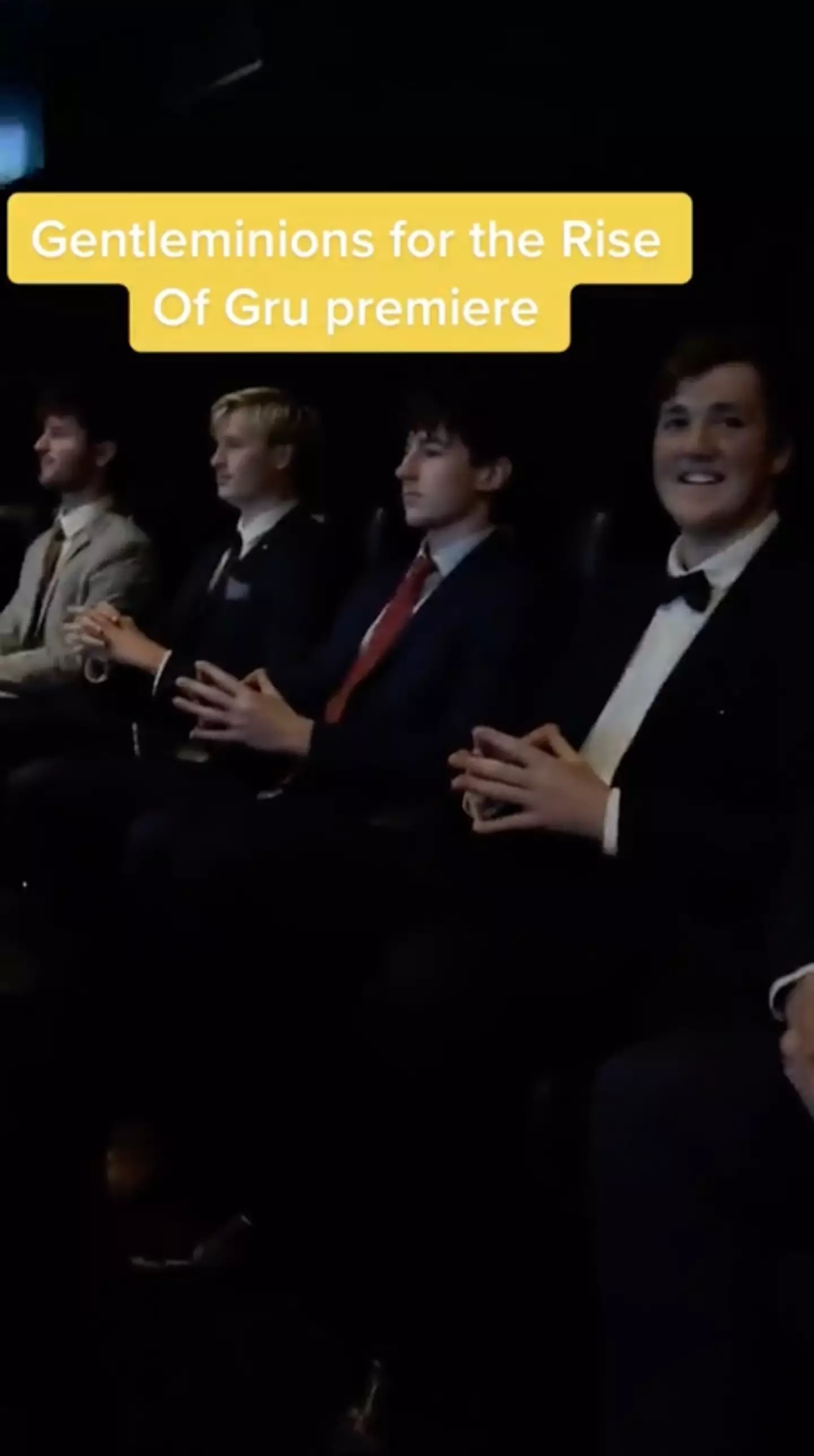 ‘Gentleminions’ have been dressing up in suits to watch Minions at the cinema.