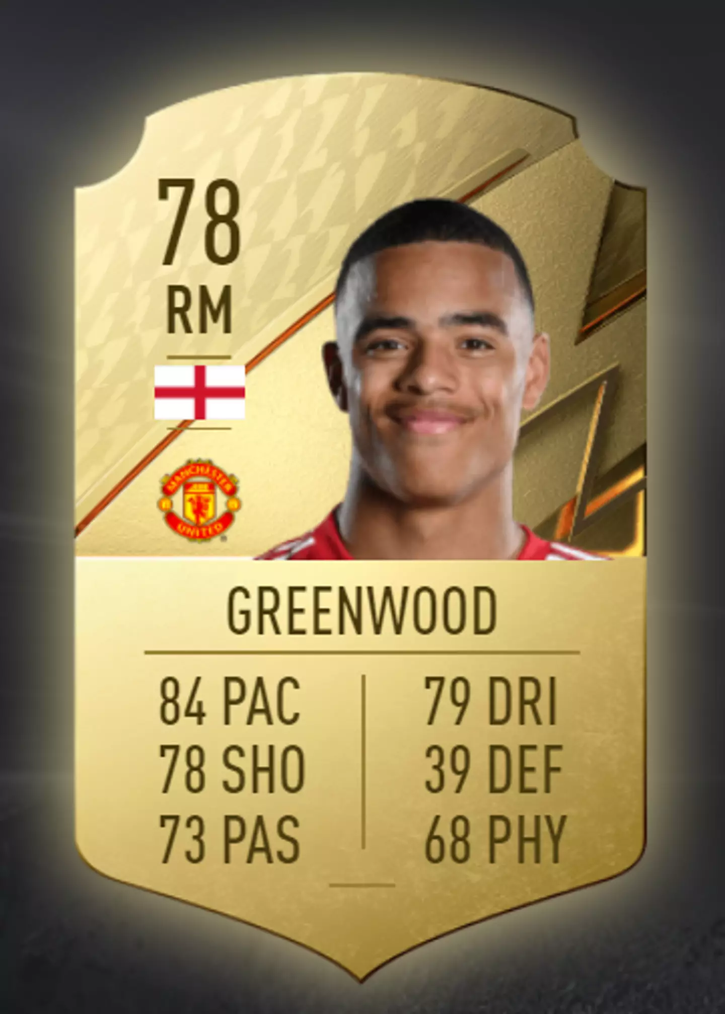 Mason Greenwood's FIFA 2022 card (EA Sports)