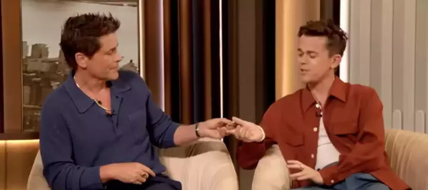 Rob Lowe and John Owen Lowe appeared on a US chat show together.