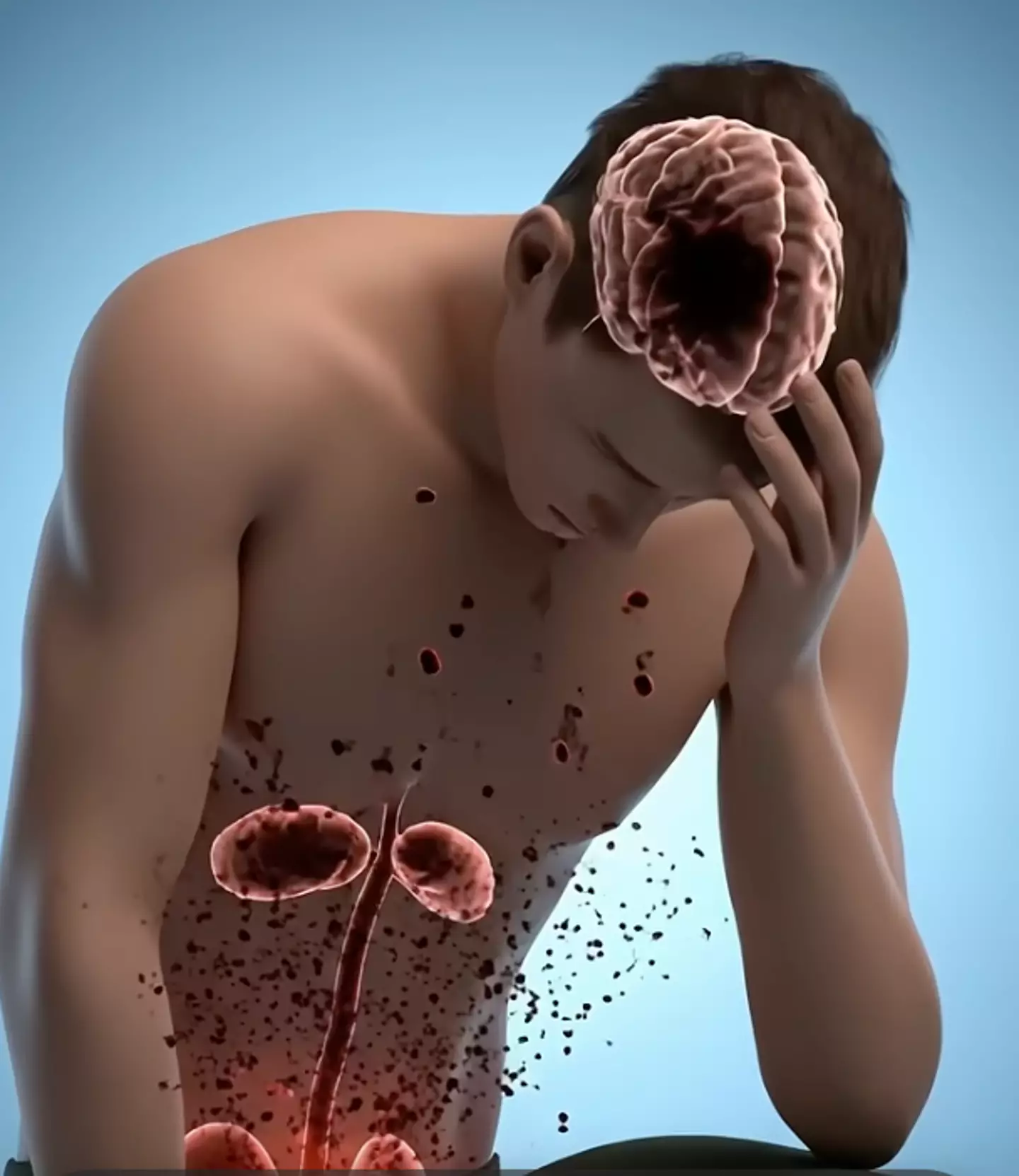 Experts have noted common withdrawal symptoms include anxiety and mood swings, as well as having headaches (Untold_Healing/YouTube)