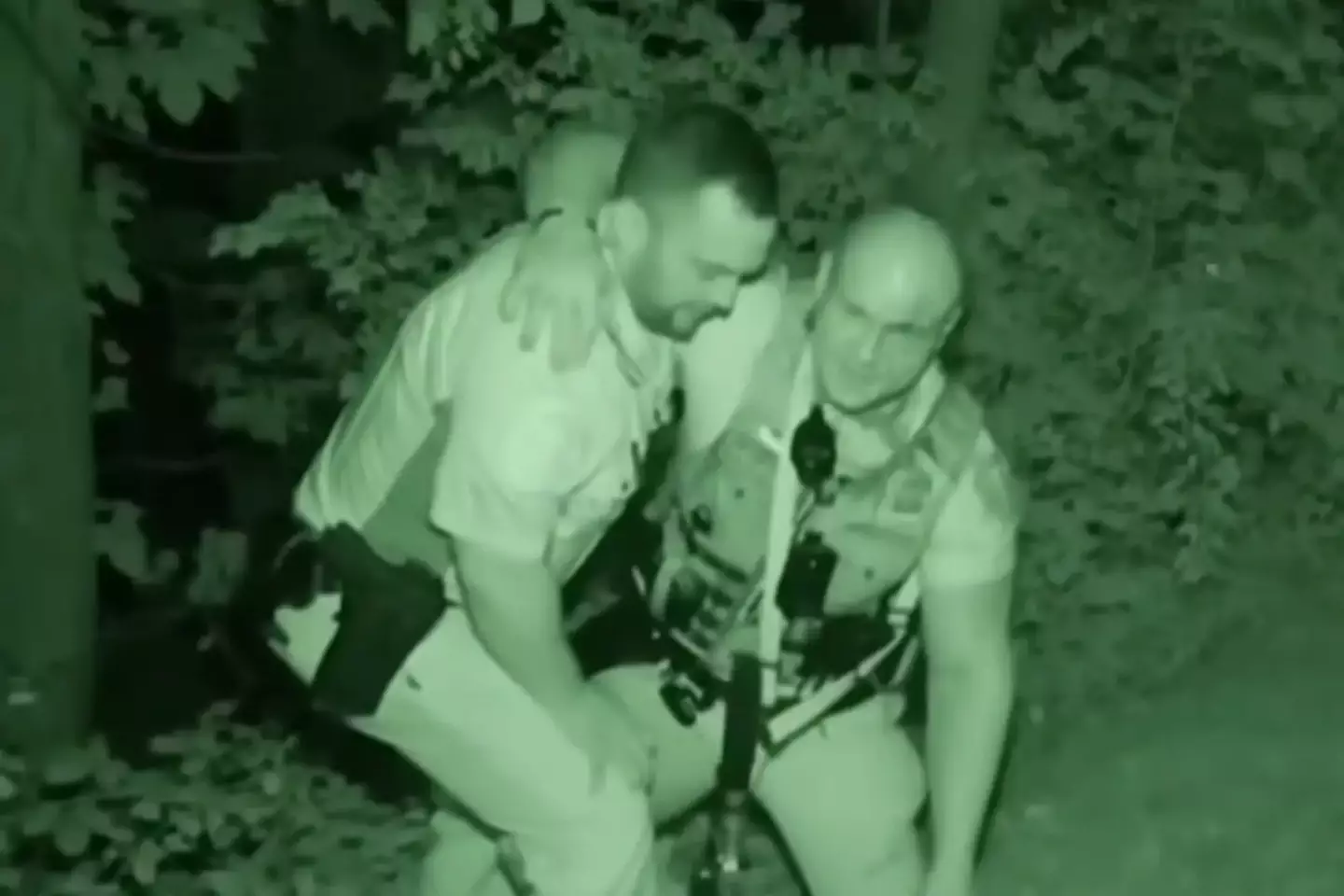 Swanger pictured shortly after being hit on the head by a rock (Peacock)