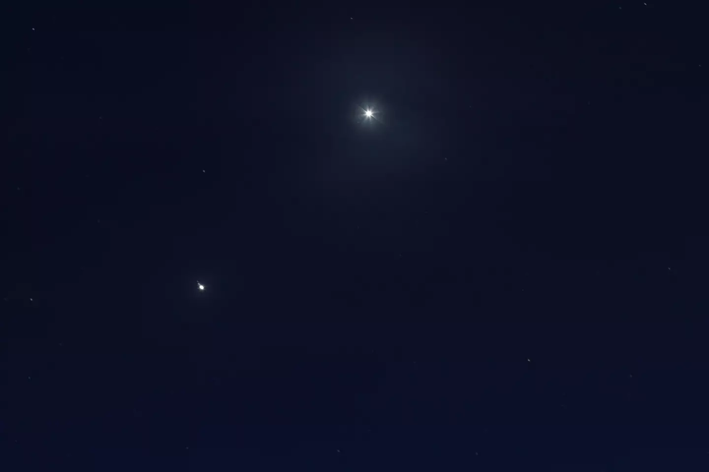 Venus and Jupiter are the two brightest things in the night's sky after the Moon, and tonight they'll look very close.