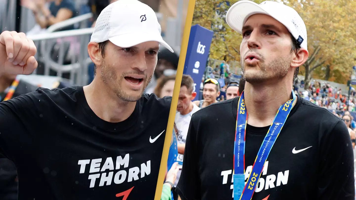Ashton Kutcher's 'nipples were falling off' finishing $1 million marathon for charity