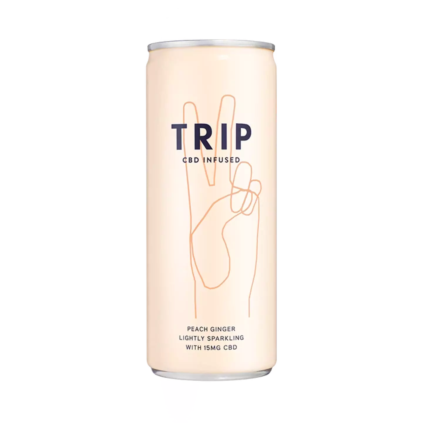 TRIP Peach Gnger CBD drink.