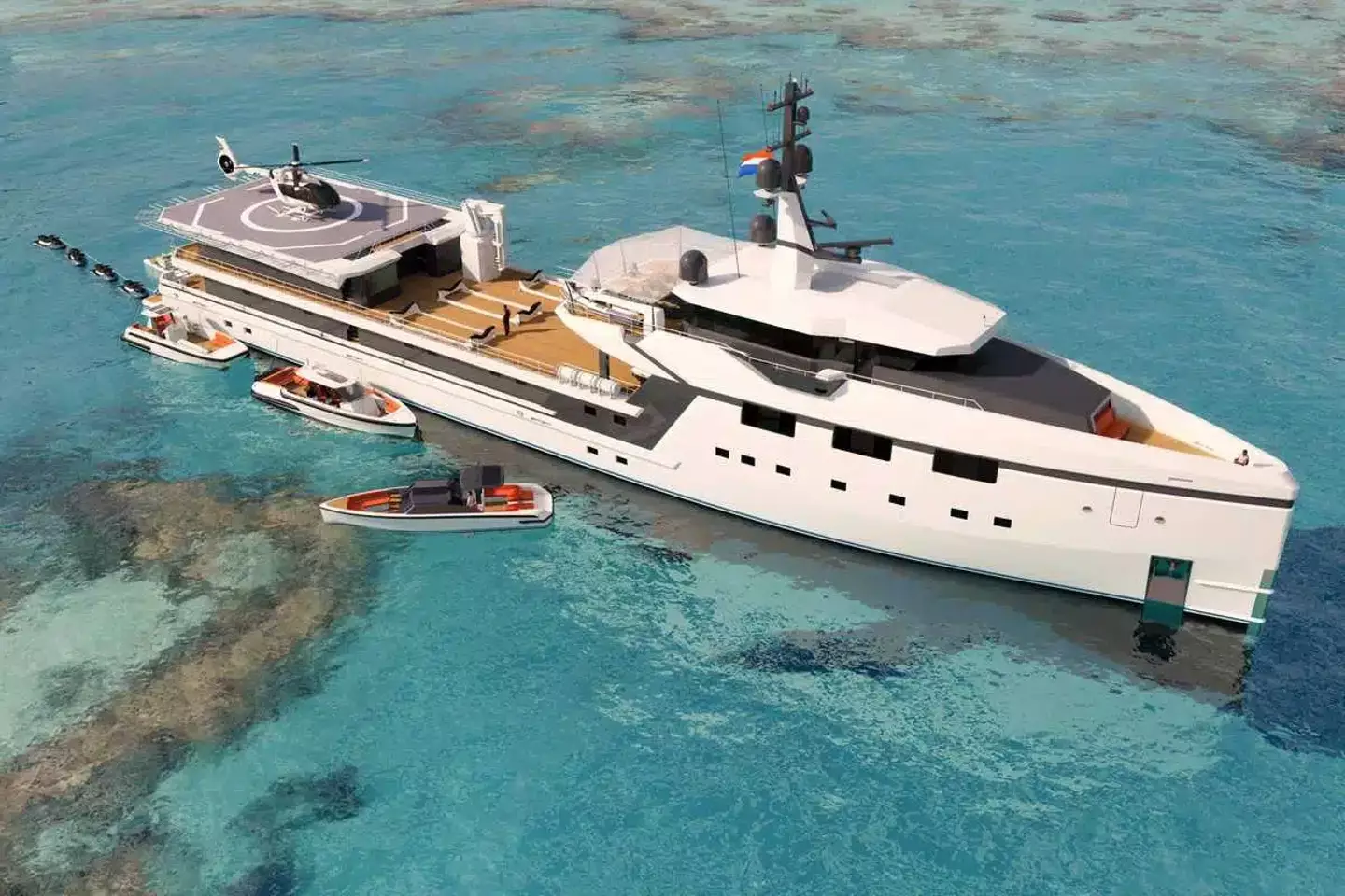 Bezos' Abeona support vessel (Damen Yatching)