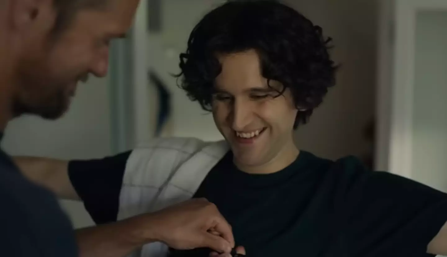 The long-haired actor is 'unrecognizable' in a shot from the trailer (YouTube/Picturehouse)