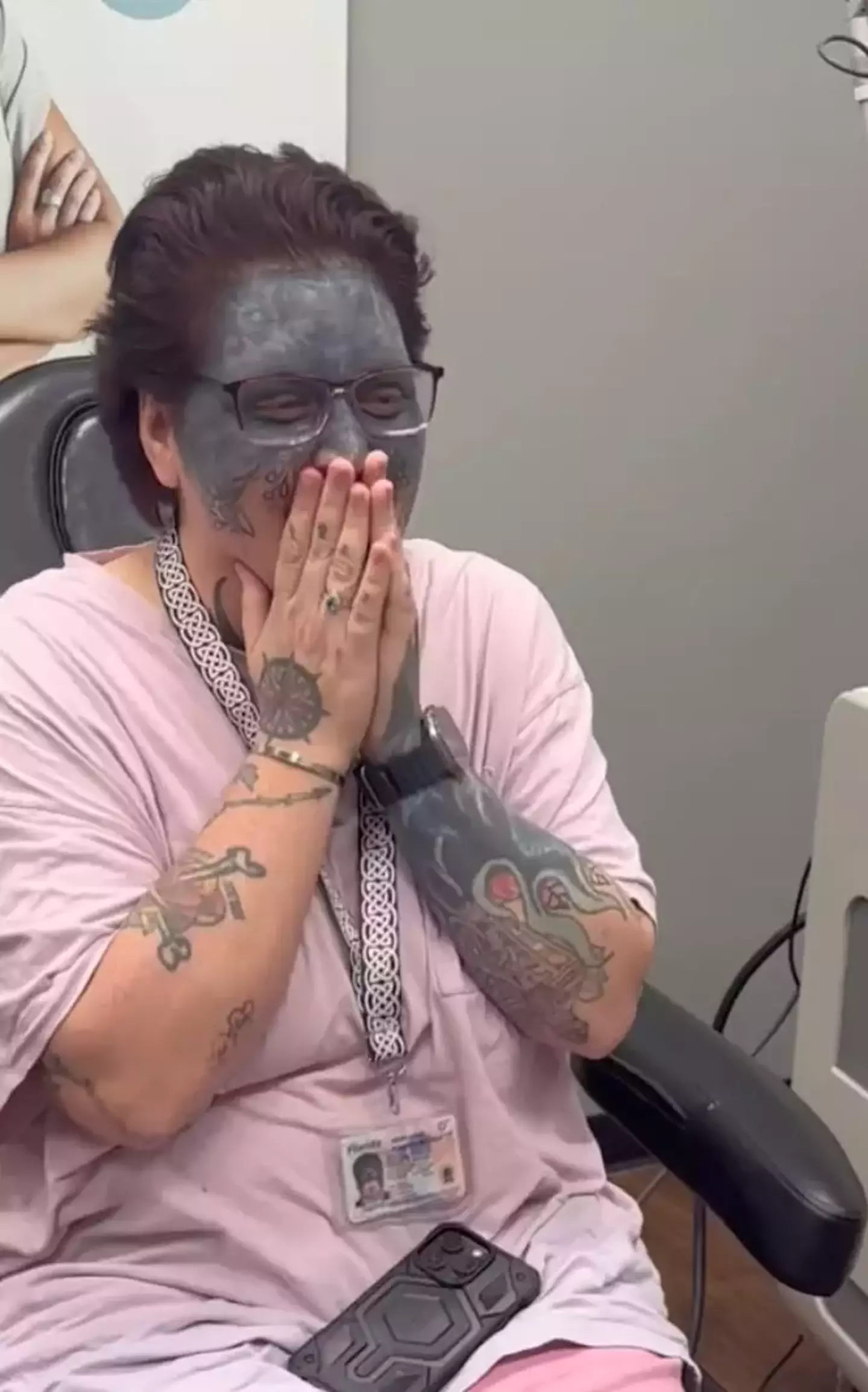 A woman who claims her face was tattooed with 'really horrible things' against her will wasn't able to get a job due to it.