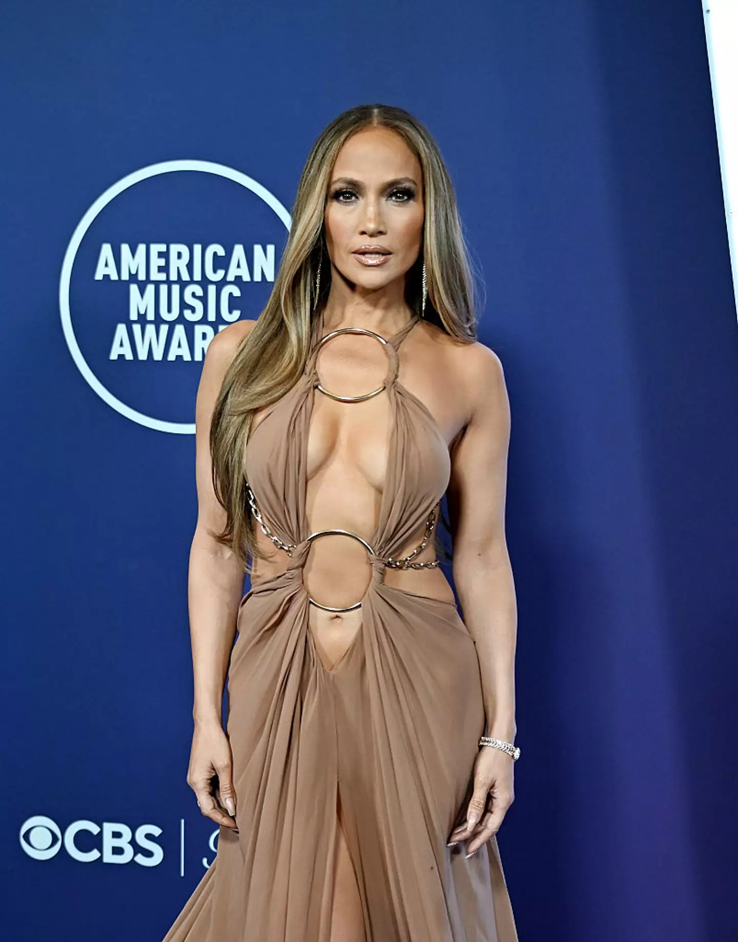 Jennifer Lopez hosted this year's AMAs, with her telling reporters on the red carpet that she wasn't looking for a man (Denise Truscello/WireImage)