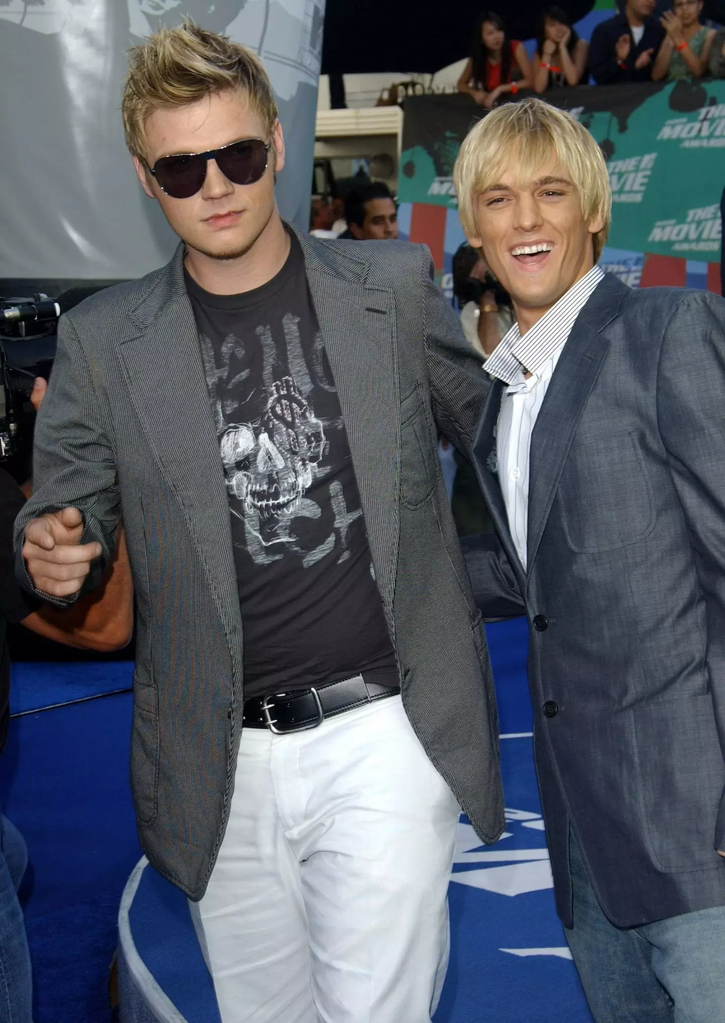(Left to right) Nick Carter pictured with his brother Aaron.