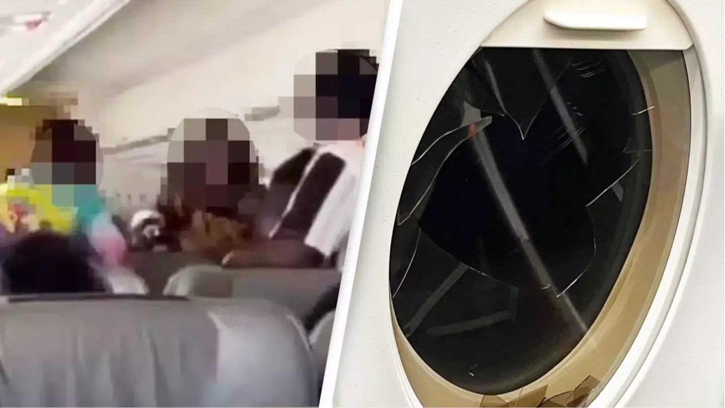 Plane forced to make emergency landing after wild fight results in smashed window