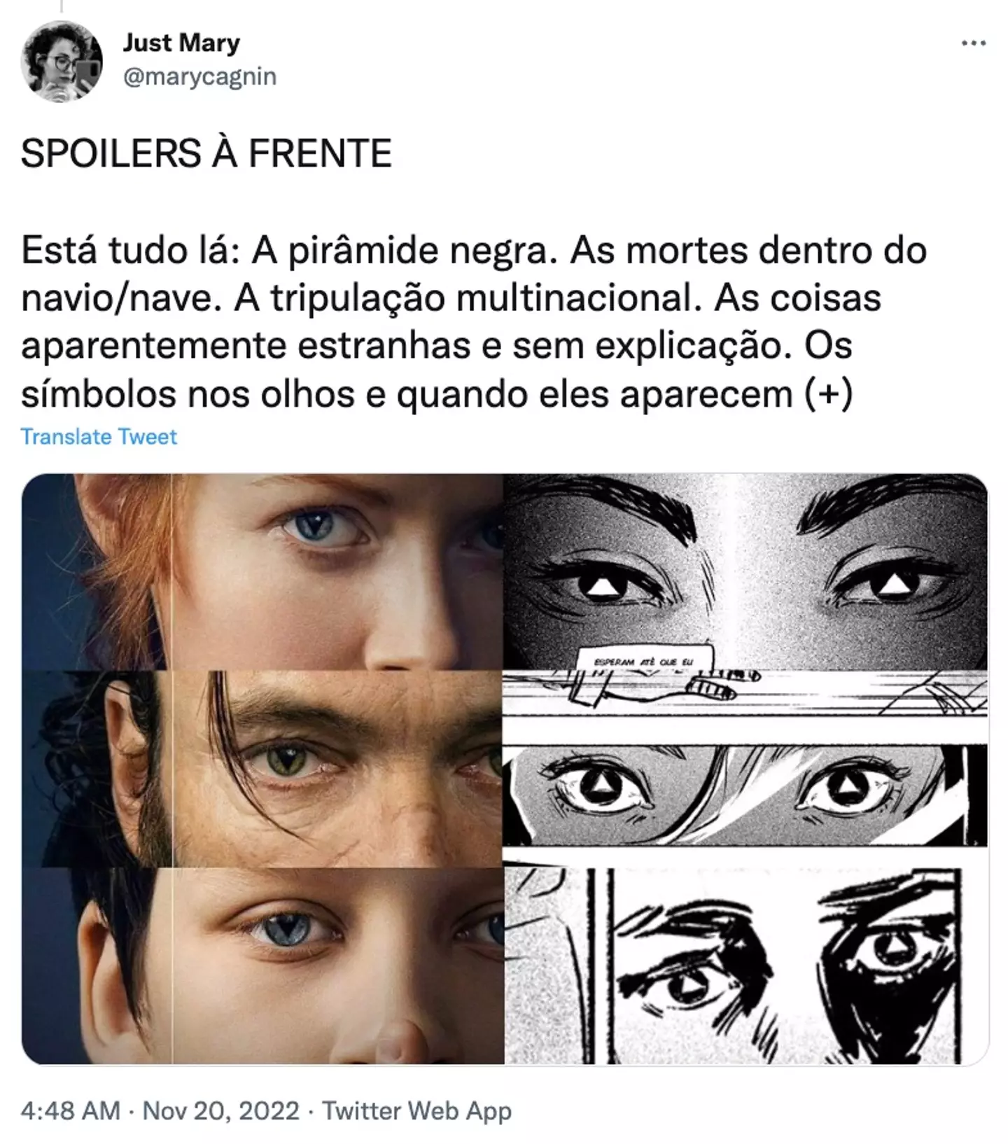 Cagnin demonstrated the similarities between her graphic novel and 1899.