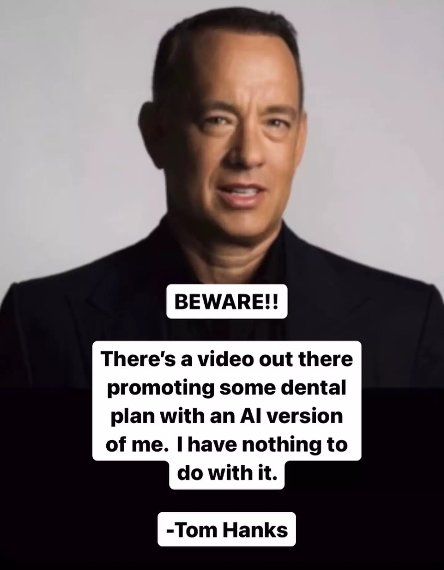 The digital version of Tom Hanks looked eerily familiar.