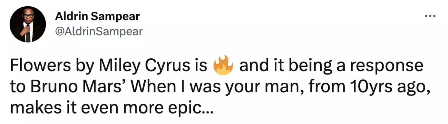 Some people think 'Flowers' is a response to Mars' song.