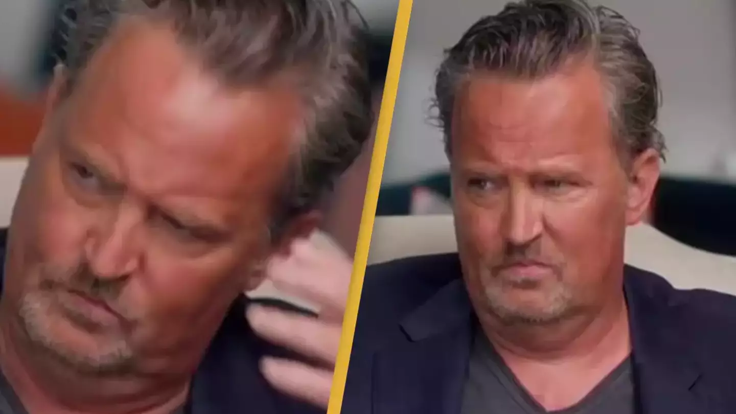 Matthew Perry nearly lost for words after watching Friends clip of him emaciated because of drugs