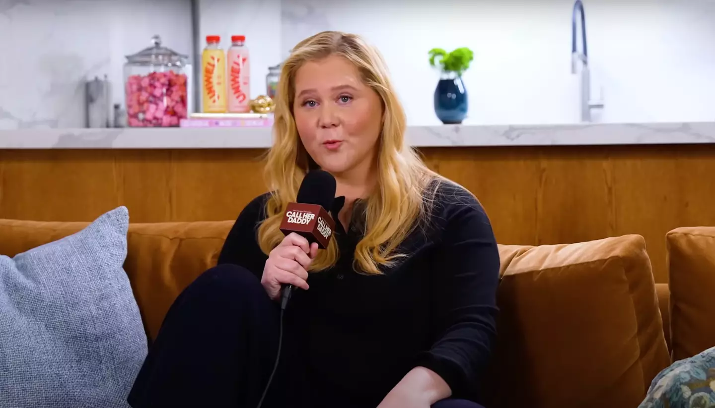 Amy Schumer hilariously peered at the camera as she addressed the baseball player she was intimate with (YouTube/Call Her Daddy)