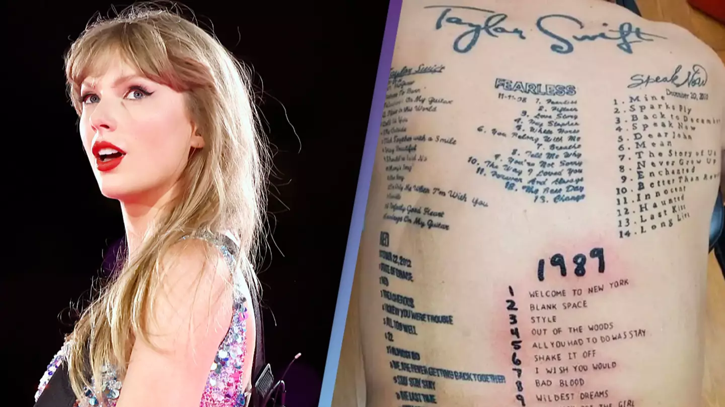 Taylor Swift fan mocked after getting massive back tattoo listing artist’s songs
