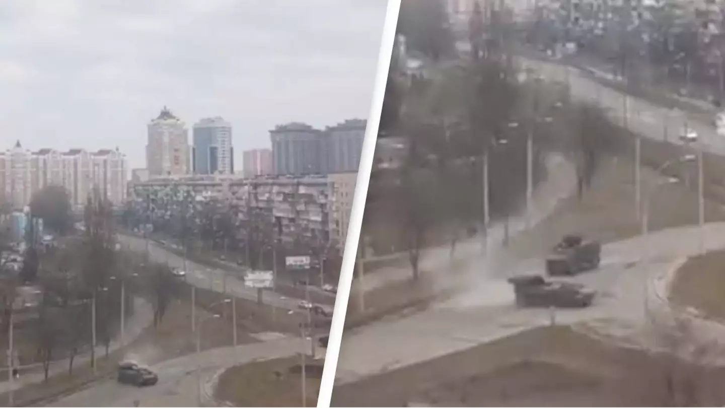 Ukraine: Videos Show Russian Tanks Infiltrating Kyiv District Obolon