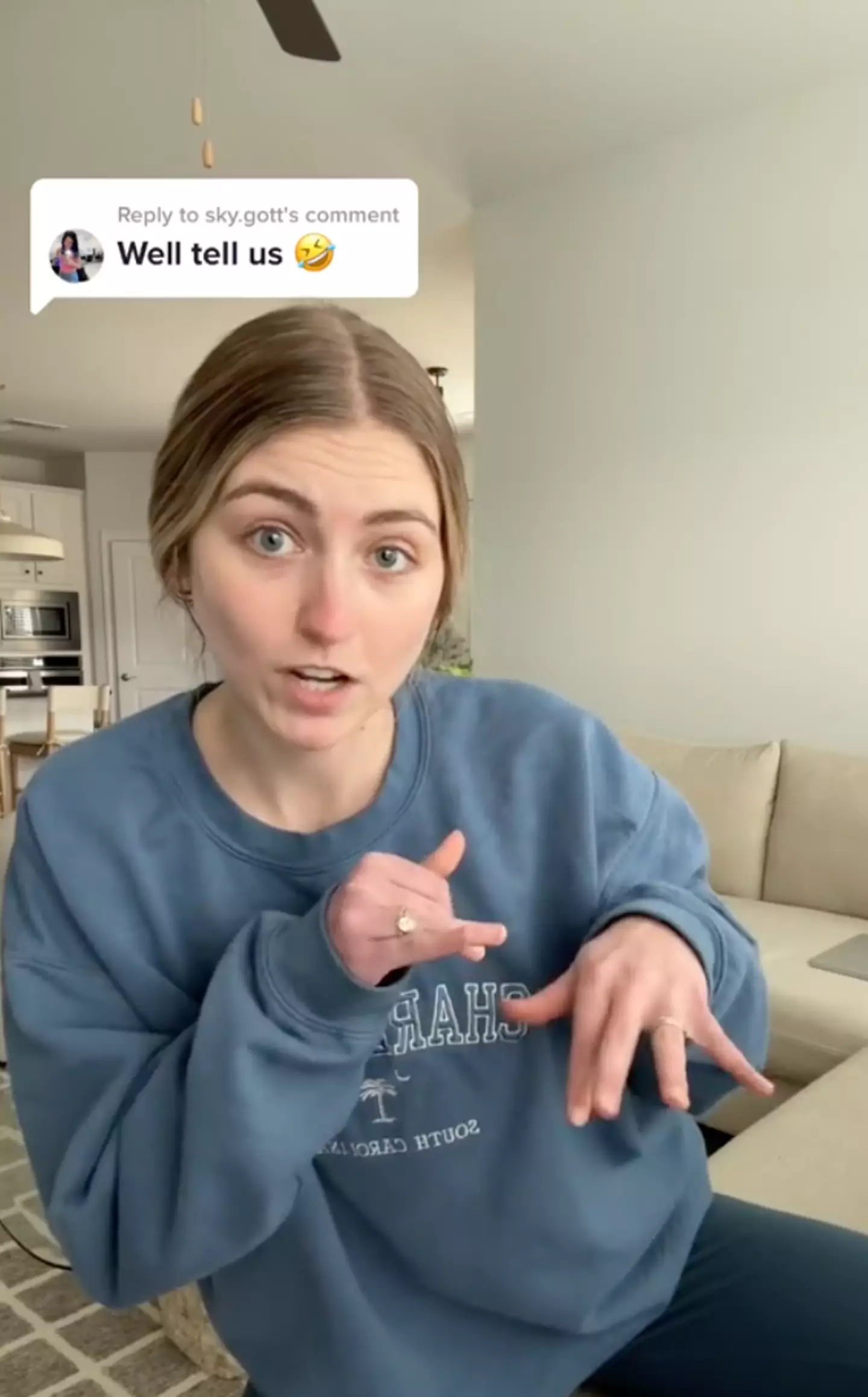 She explained the seller decided to use her address.