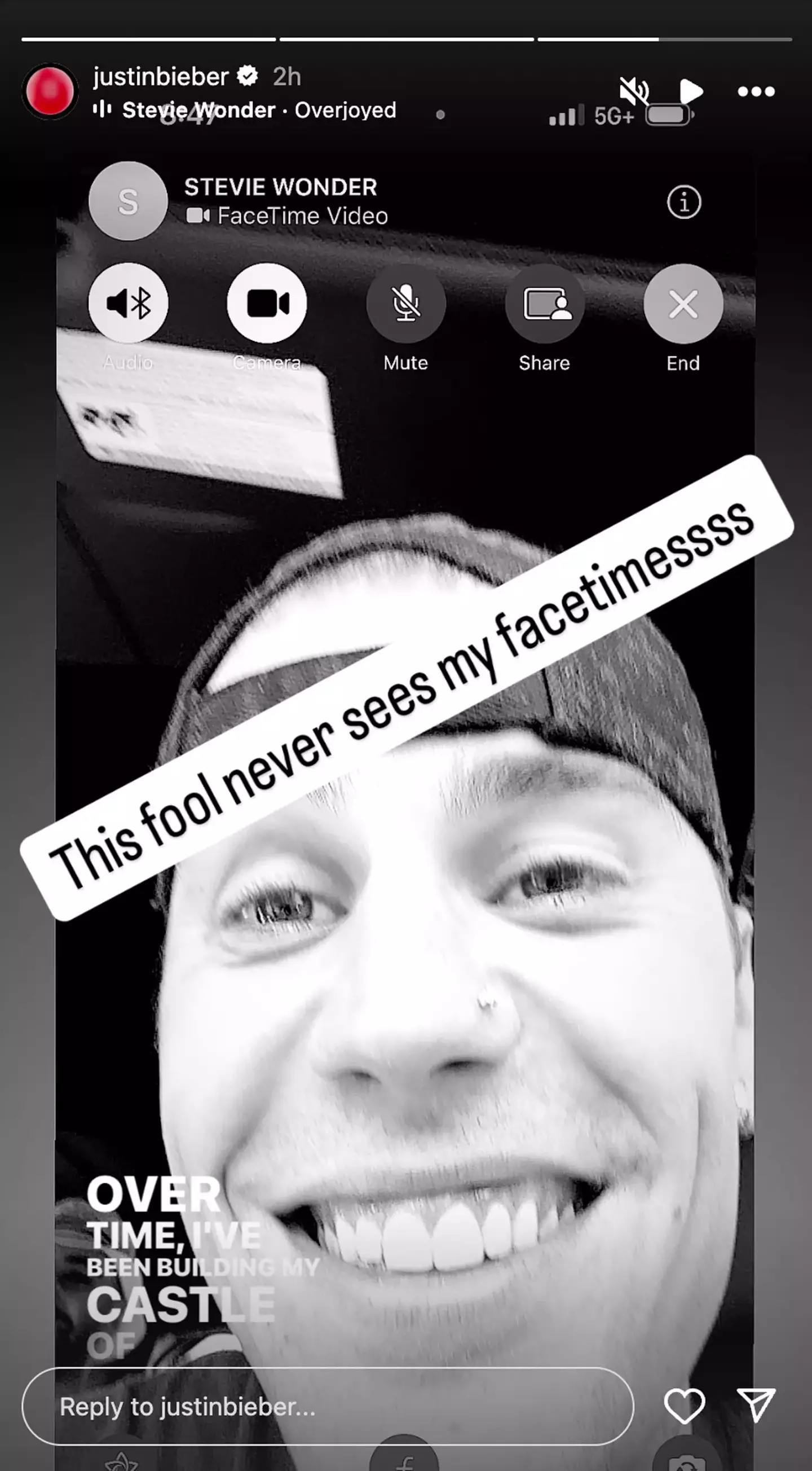 He made the joke on Instagram (justinbieber/Instagram)