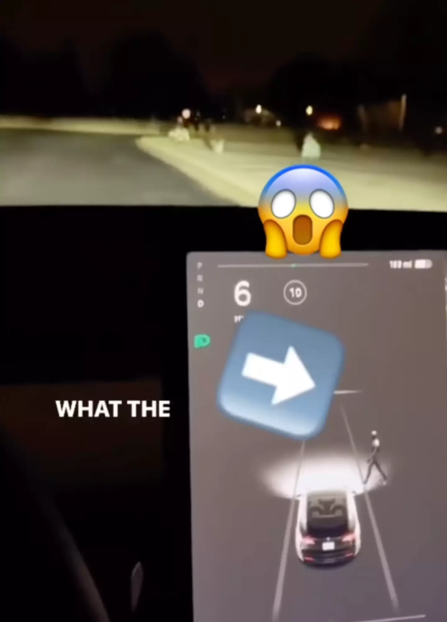 The figure of a person can be seen walking towards the car.