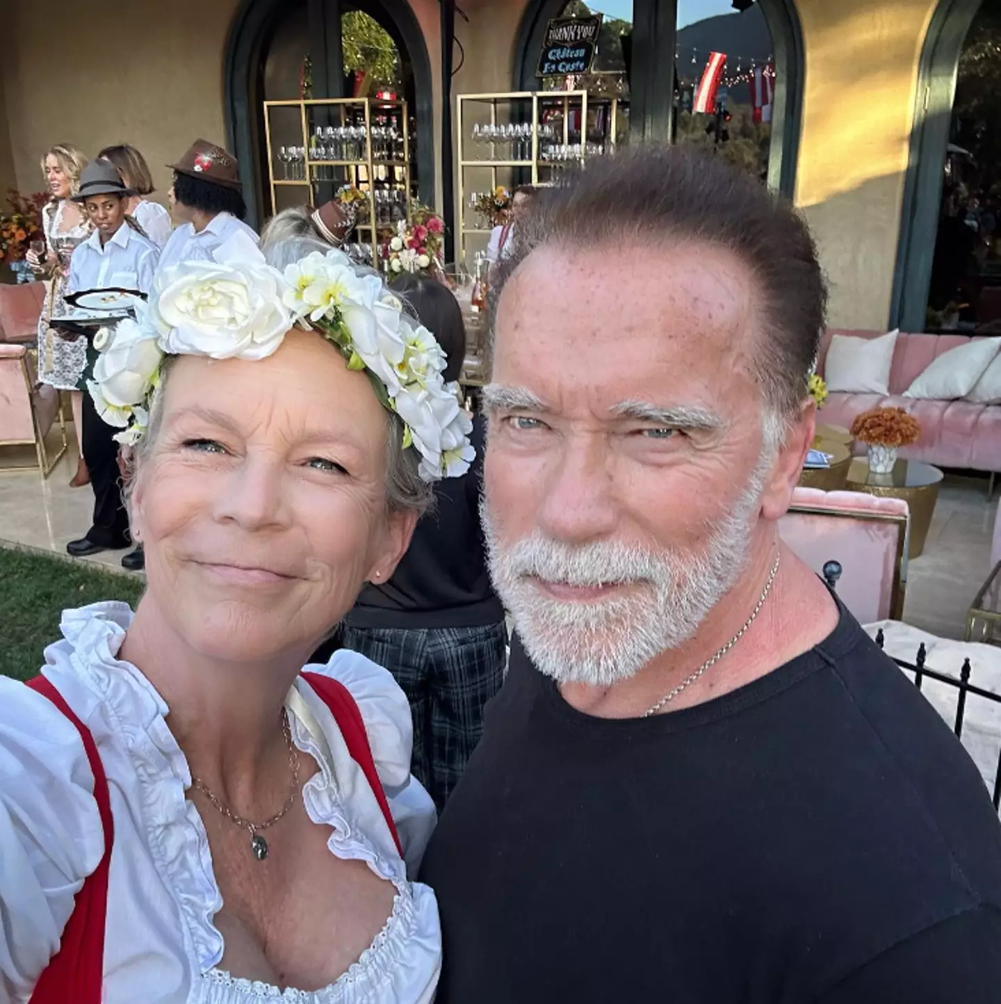 Jamie Lee Curtis and Arnold Schwarzenegger reunited at a charity event.