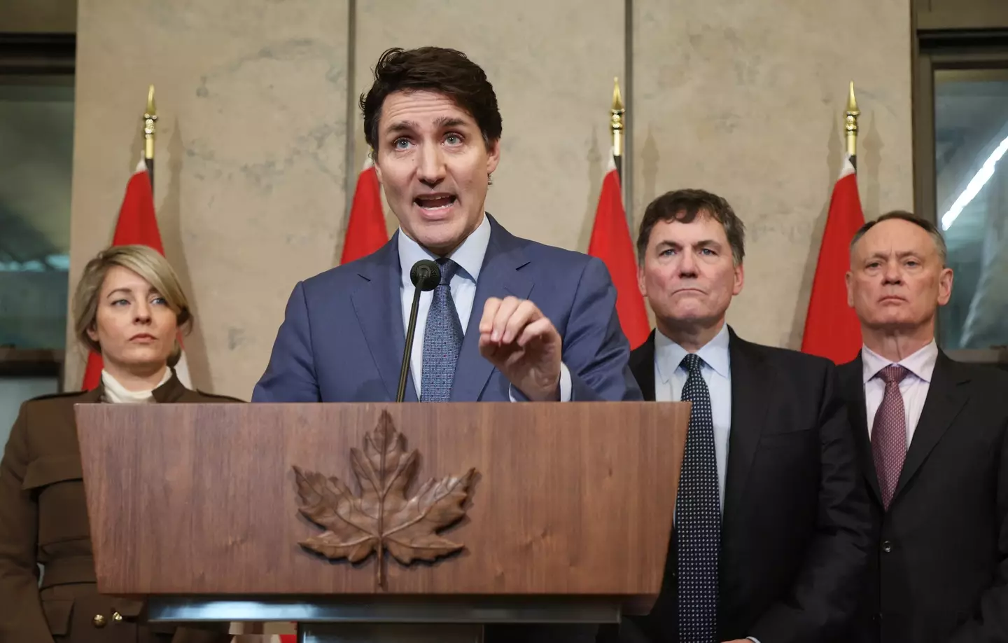 Trudeau is battling the tariffs to the end (DAVE CHAN/AFP via Getty Images)