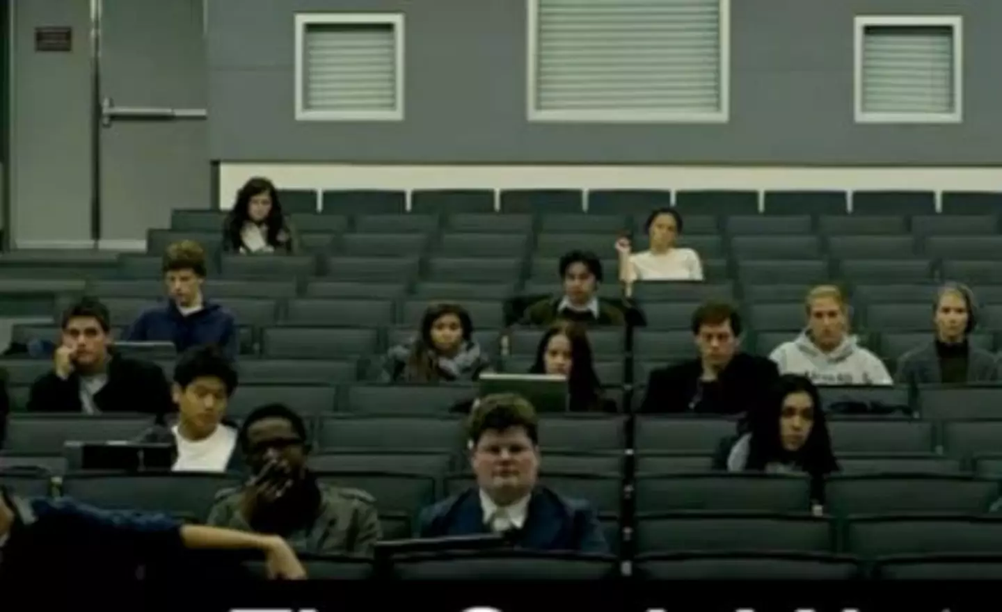 Heiman is front and centre in The Social Network... at least for a split second.