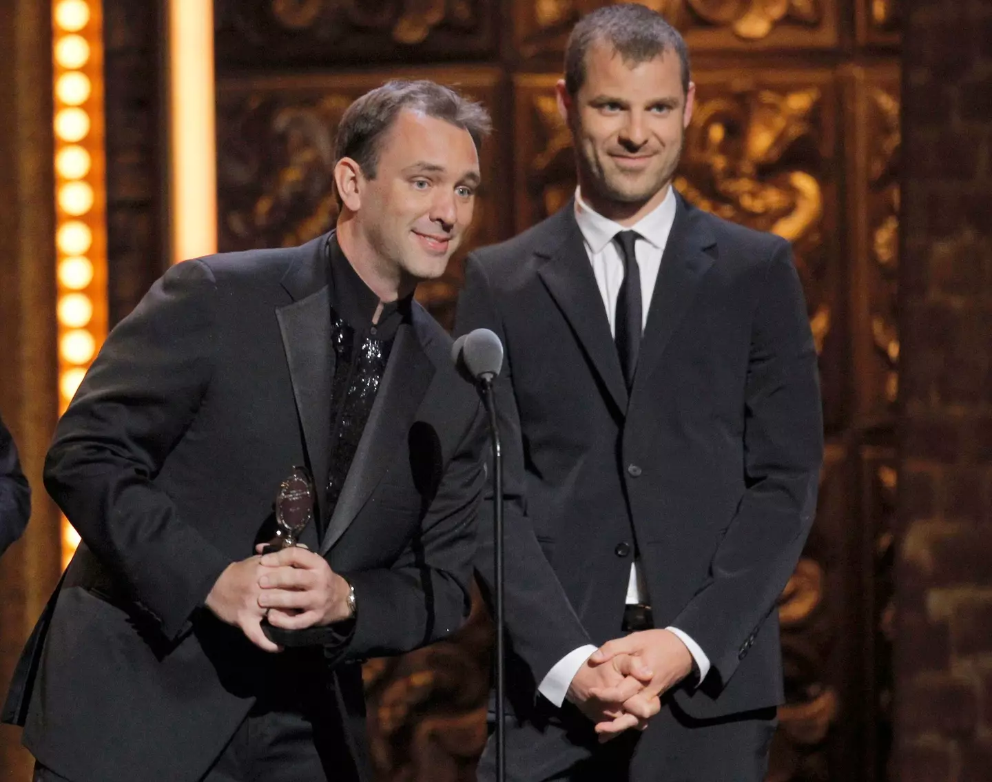 South Park creators Trey Parker (L) and Matt Stone (R).