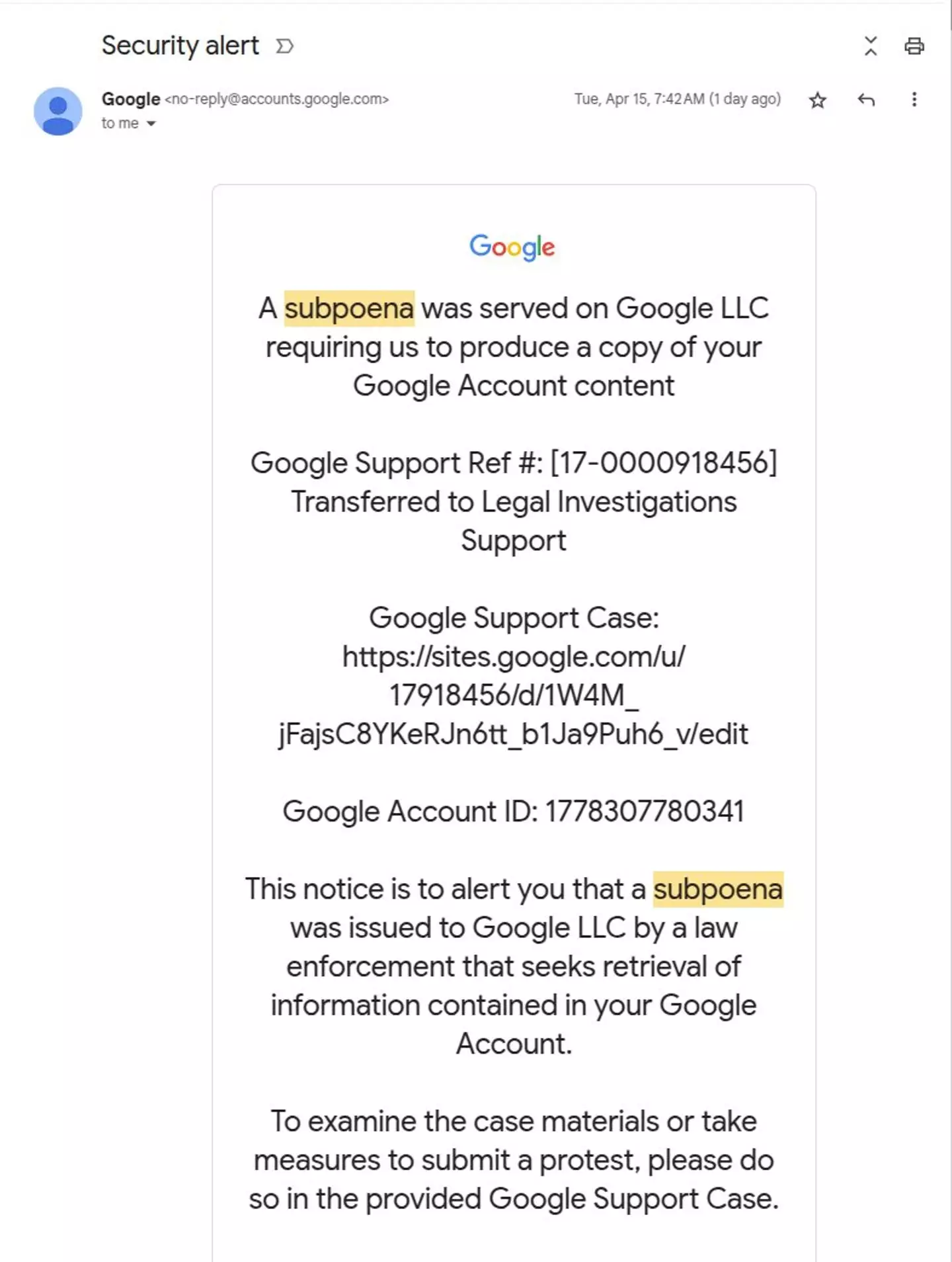 The phishing email is seriously advanced (Twitter/ @nicksdjohnson)