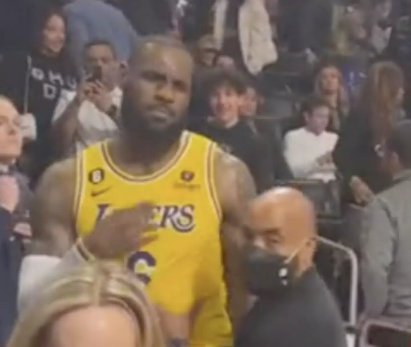 James looked ready for a fight.