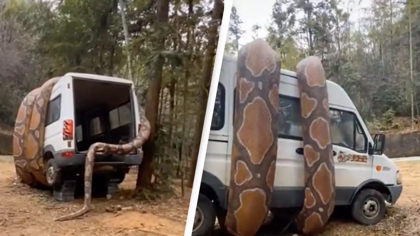 Giant Snake Prank Has The Internet In Panic