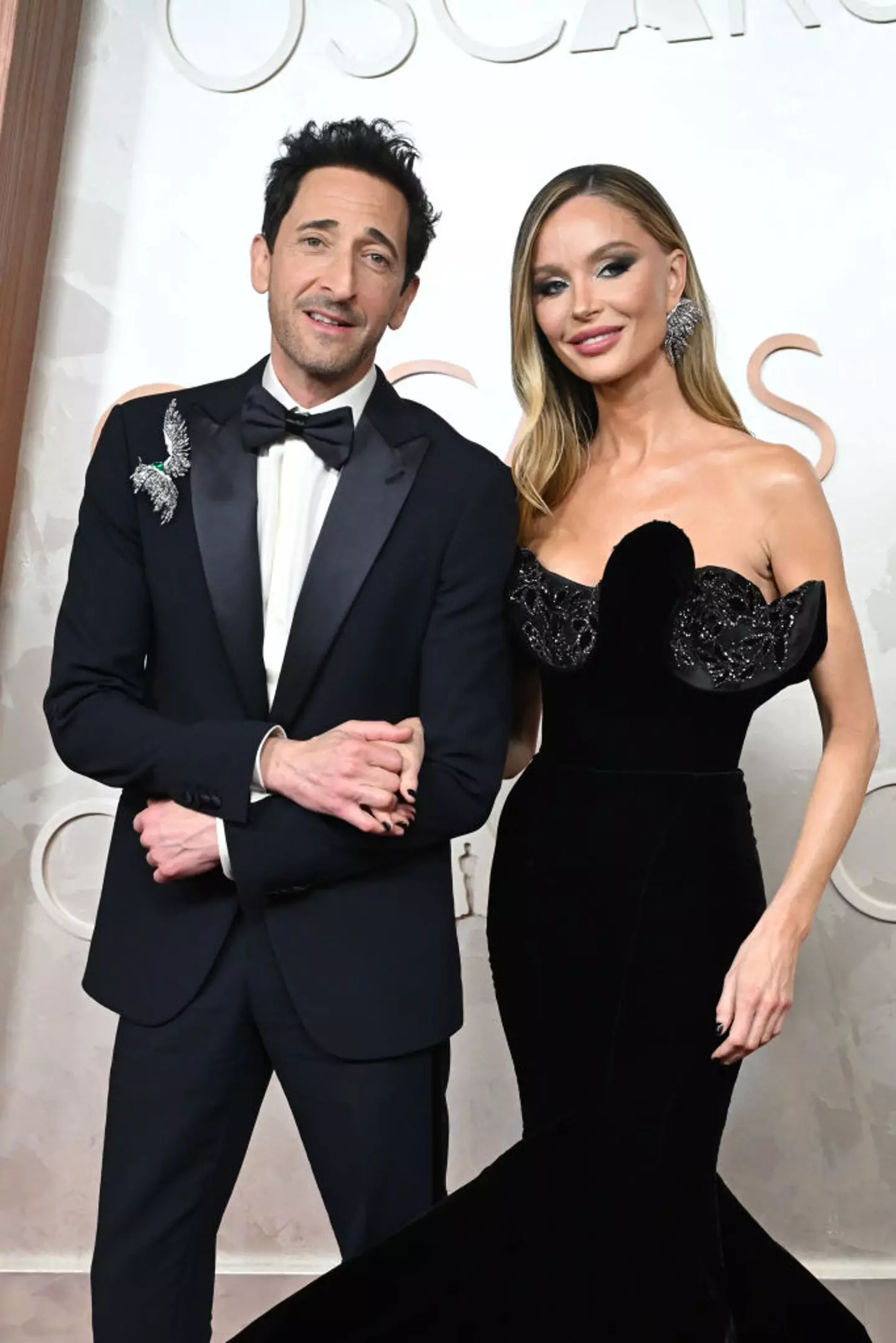 Adrien Brody and Georgina Chapman at the 97th Oscars (Gilbert Flores/Penske Media via Getty Images)