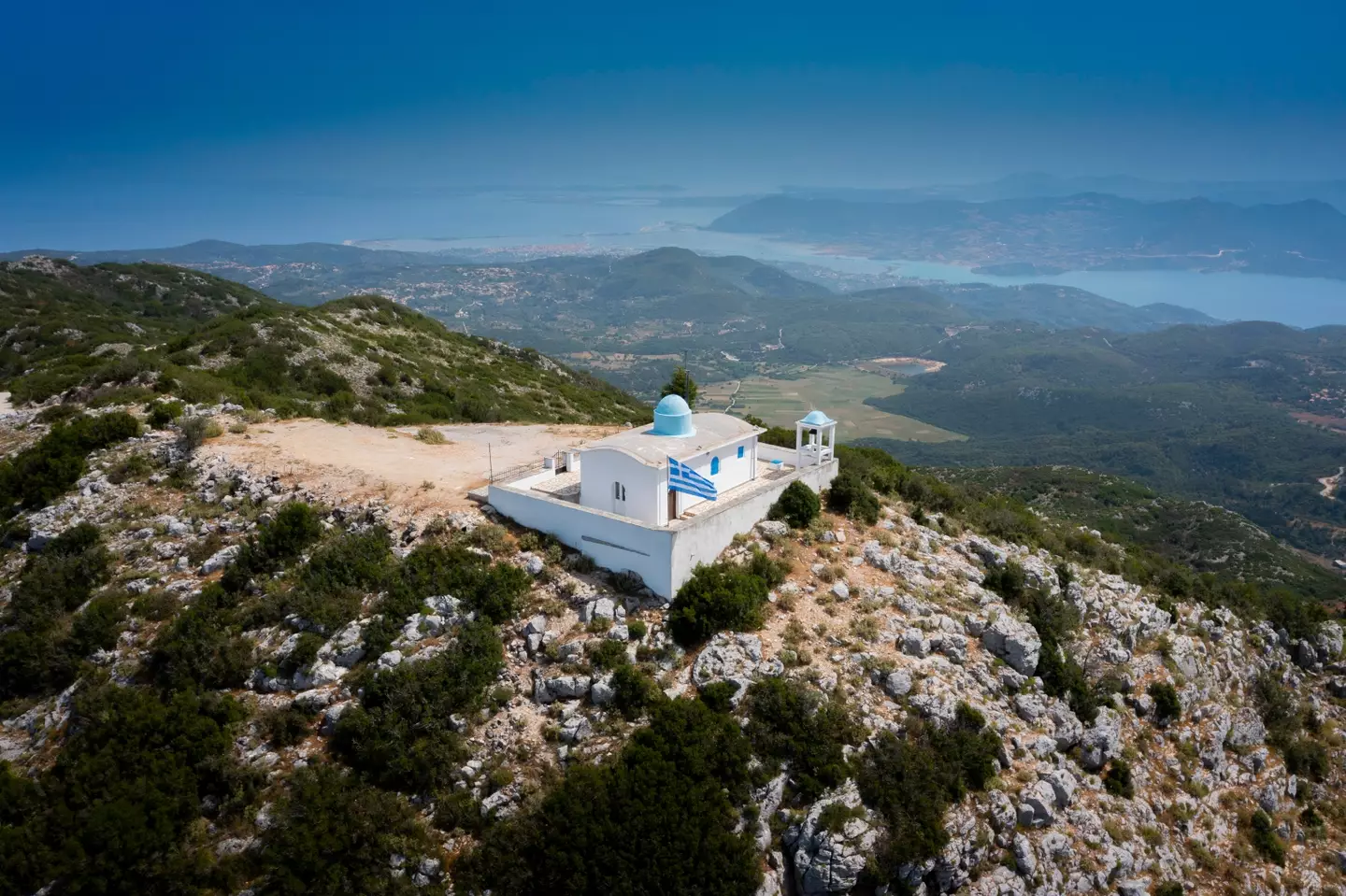 The church is located at one of the island's highest spots (Getty Stock Photo)