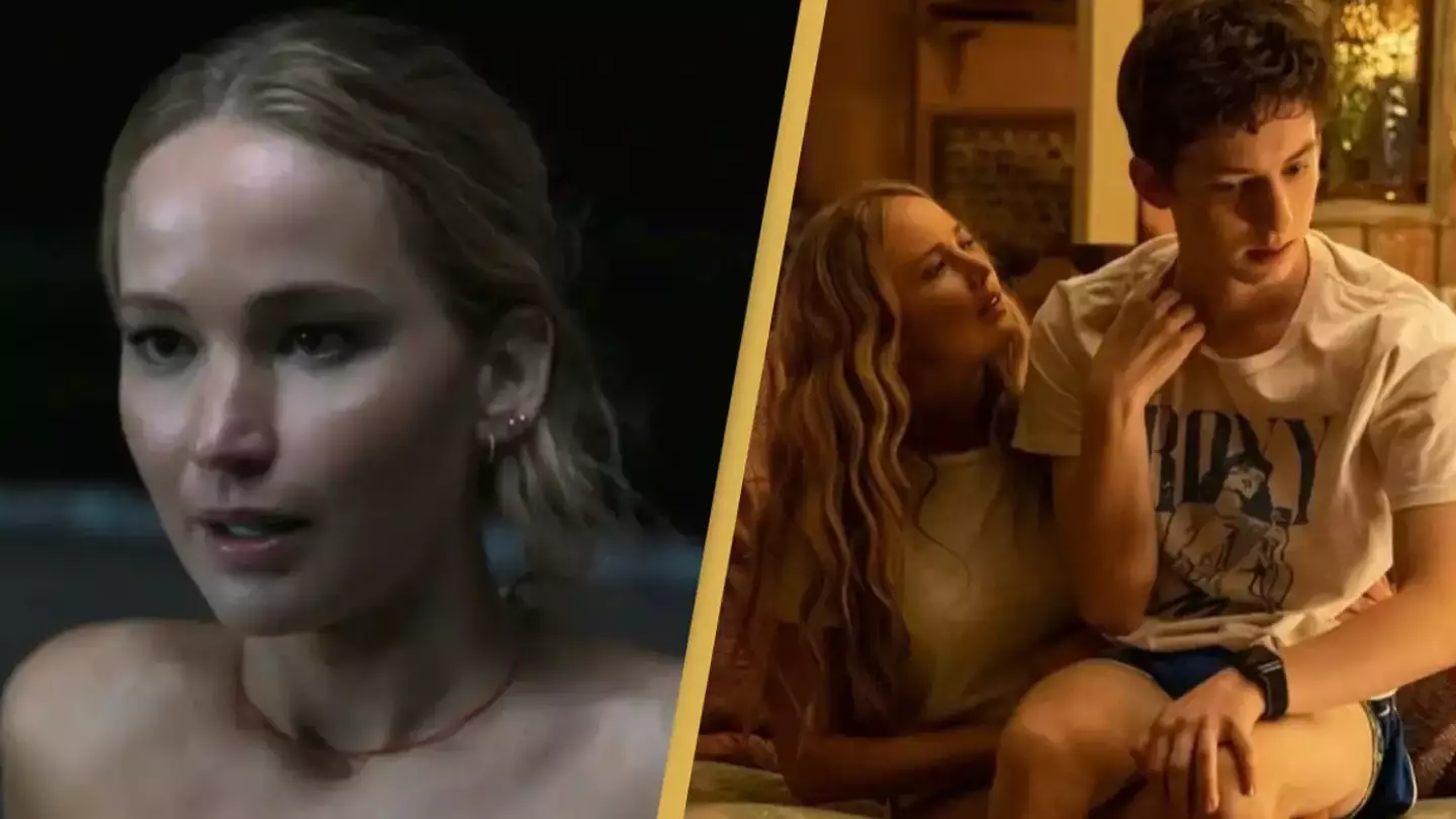 Most extreme scene in Jennifer Lawrence's x-rated movie now on Netflix had her filming totally naked for a whole day