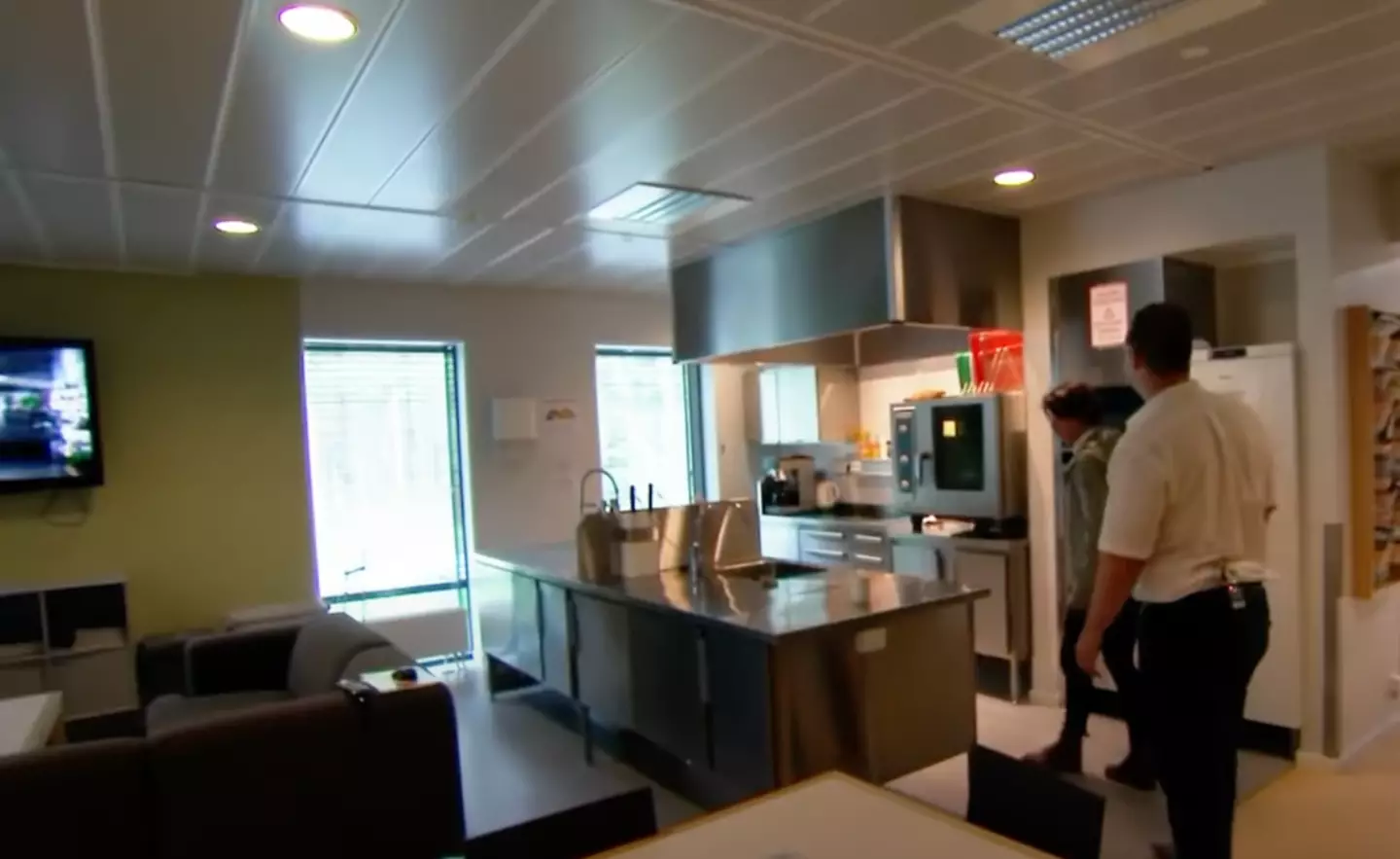 The cell blocks look more like college dorms.