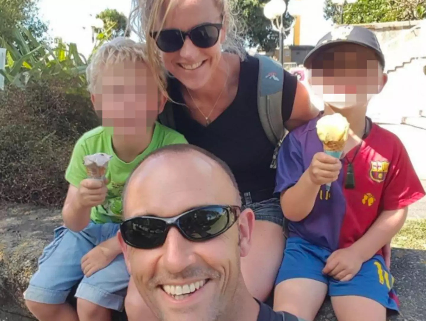 John and Maria pictured a few years ago with their two sons. (Give A Little)