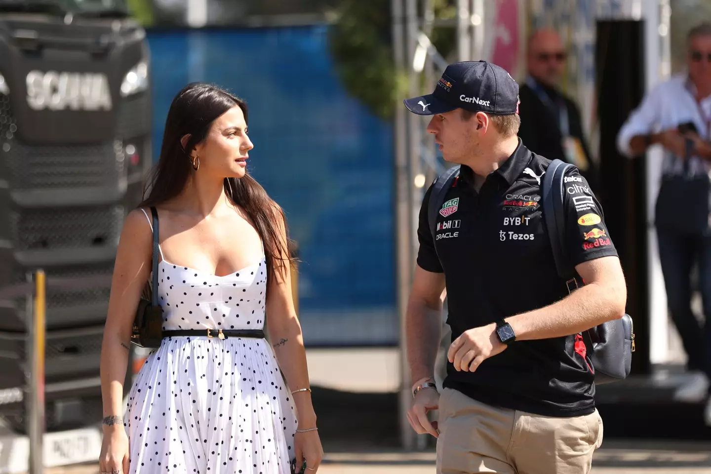 Max Verstappen and girlfriend Kelly Piquet.