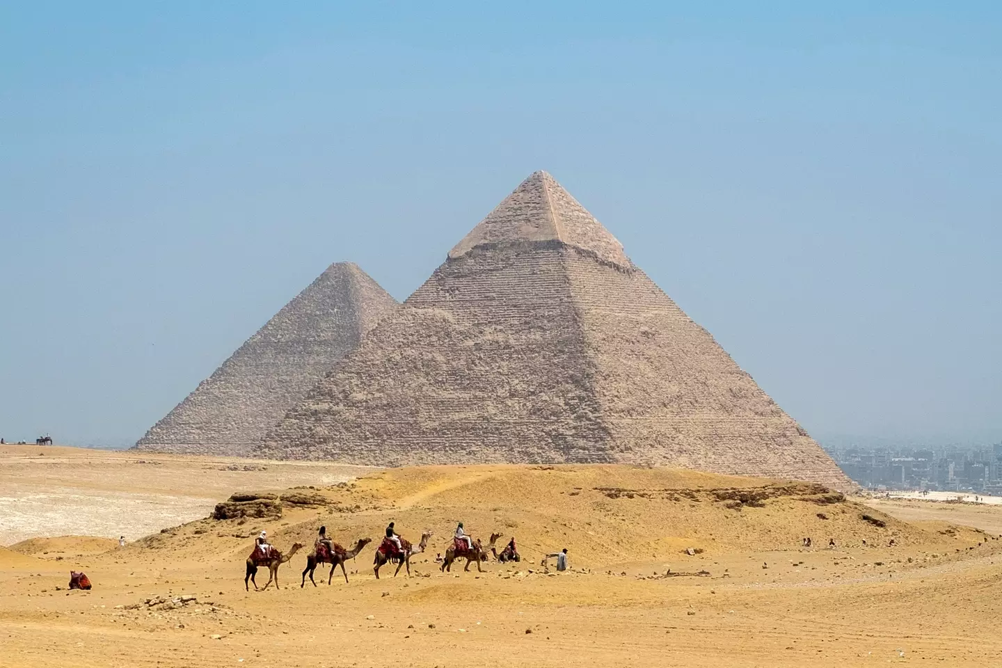 The pyramids remain a popular tourist destination. (JEWEL SAMAD/AFP via Getty Images)