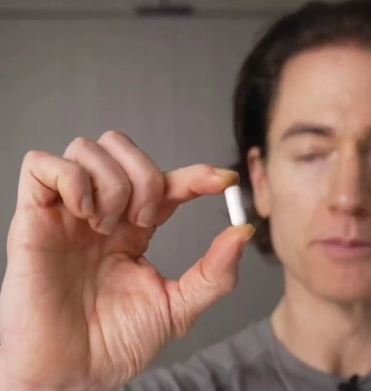 This is just one of the more than 100 pills Bryan takes on a daily basis in the hopes of staying young. Credit:TikTok/@_bryan_johnson_