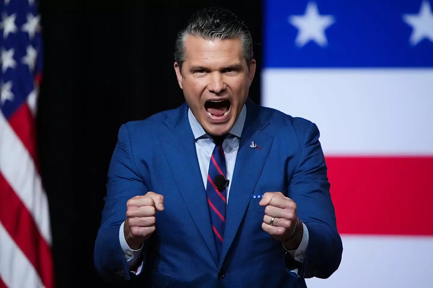 Hegseth also took aim at the military for what he claims is its 'woke' touch (Andrew Harnik/Getty Images)