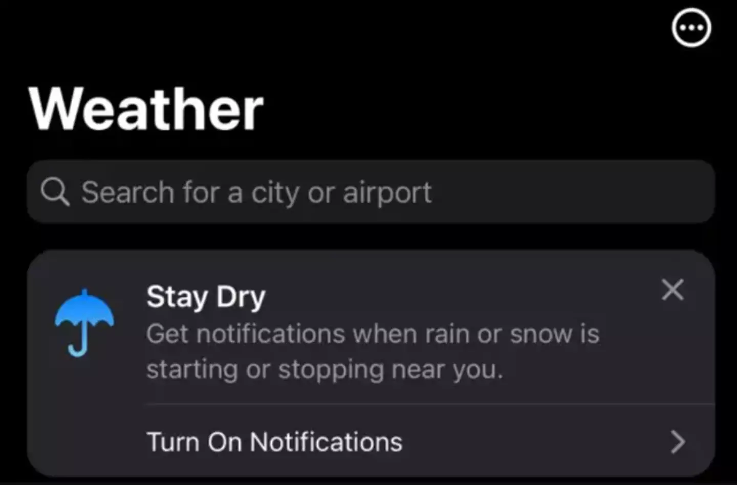 Apple 'Stay Dry' alerts (Apple)
