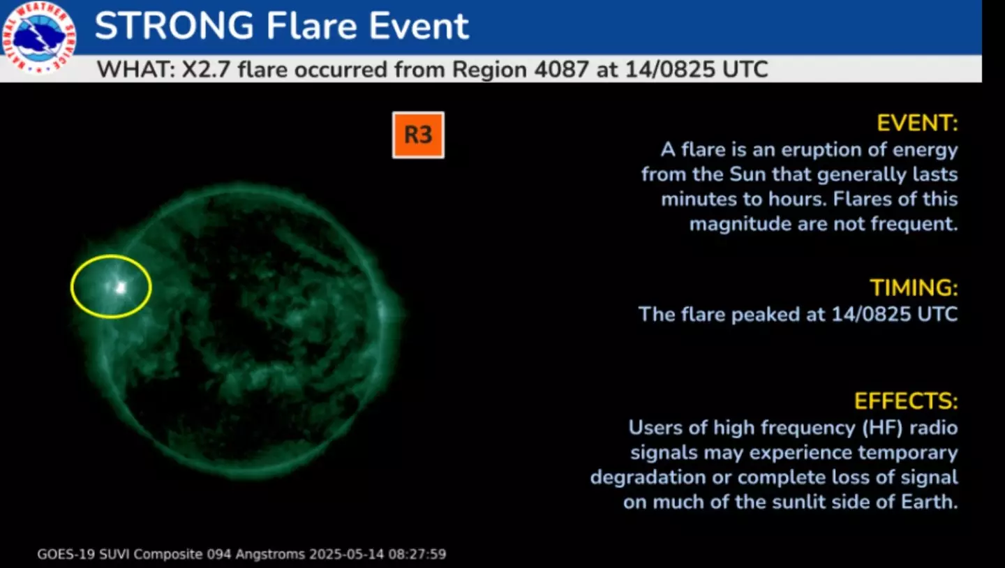 The sun has recently released two X-class solar flares (NOAA)