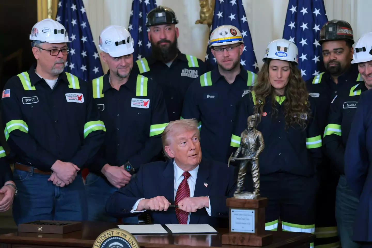 Donald Trump was crowned the 'Undisputed Champion of Coal' (Anna Moneymaker/Getty Images)