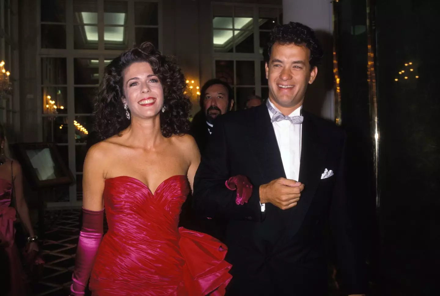 Tom Hanks and Rita Wilson attending a French film festival in 1988, the year of their marriage (GARCIA/Gamma-Rapho via Getty Images)