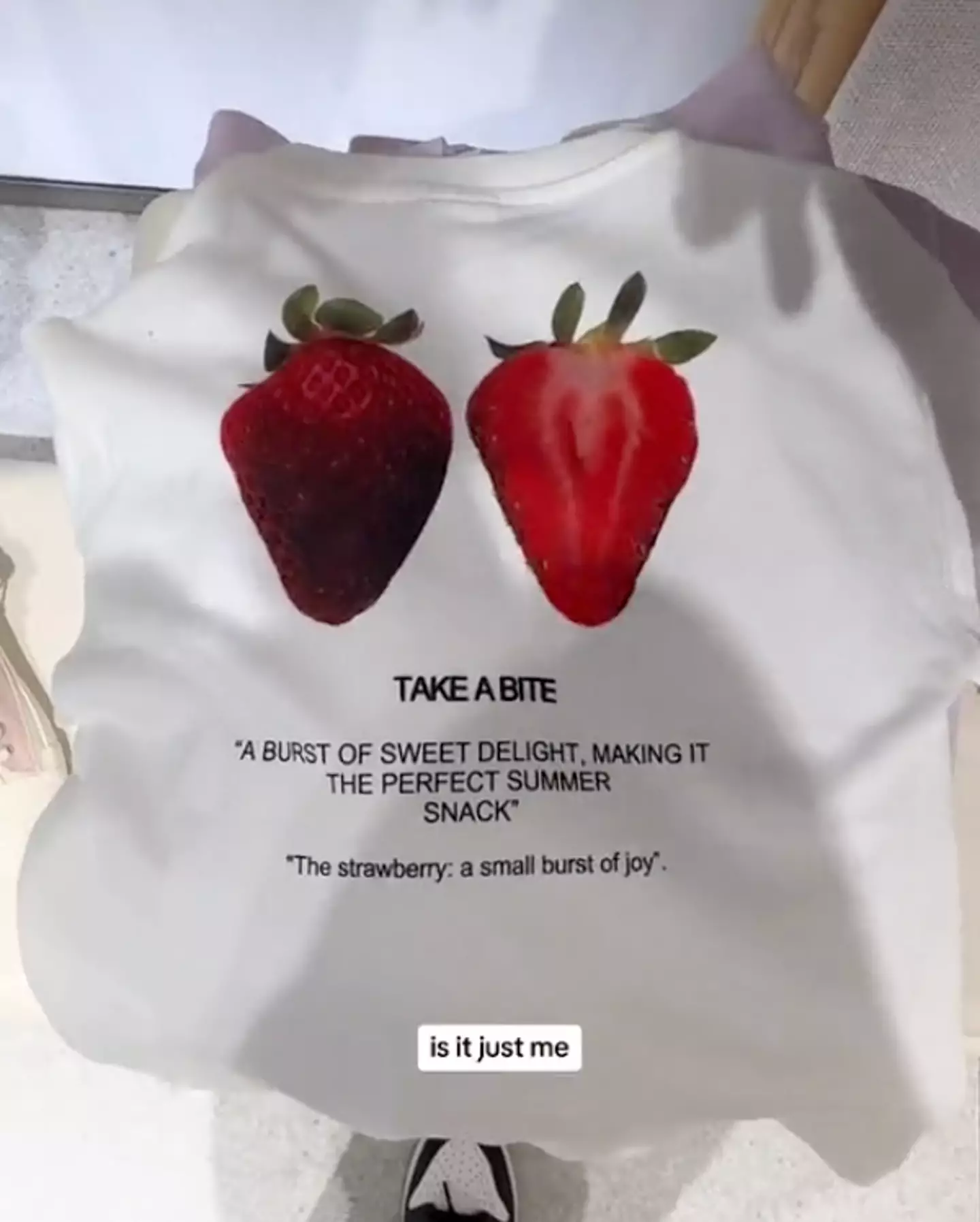 Wilson said people who bought the shirt for their daughters should rethink. (chaos.to.sanity/TikTok)