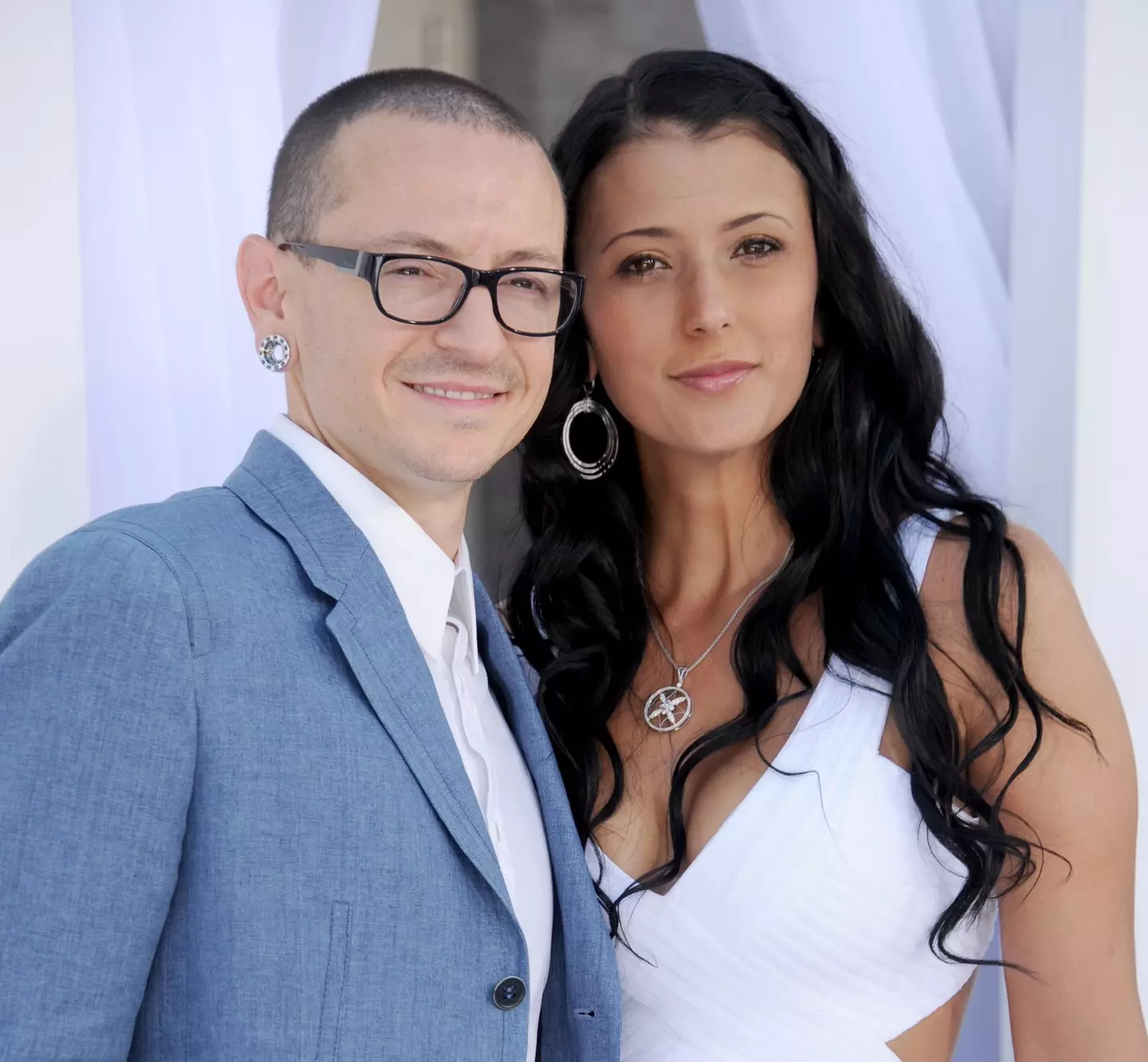 Chester and Talinda Bennington pictured in 2012 (Gregg DeGuire/WireImage)