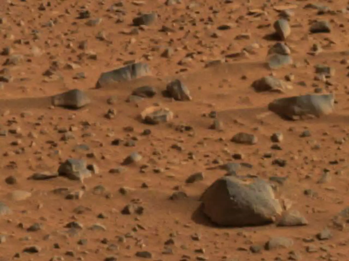 The structures are buried deep beneath the surface.