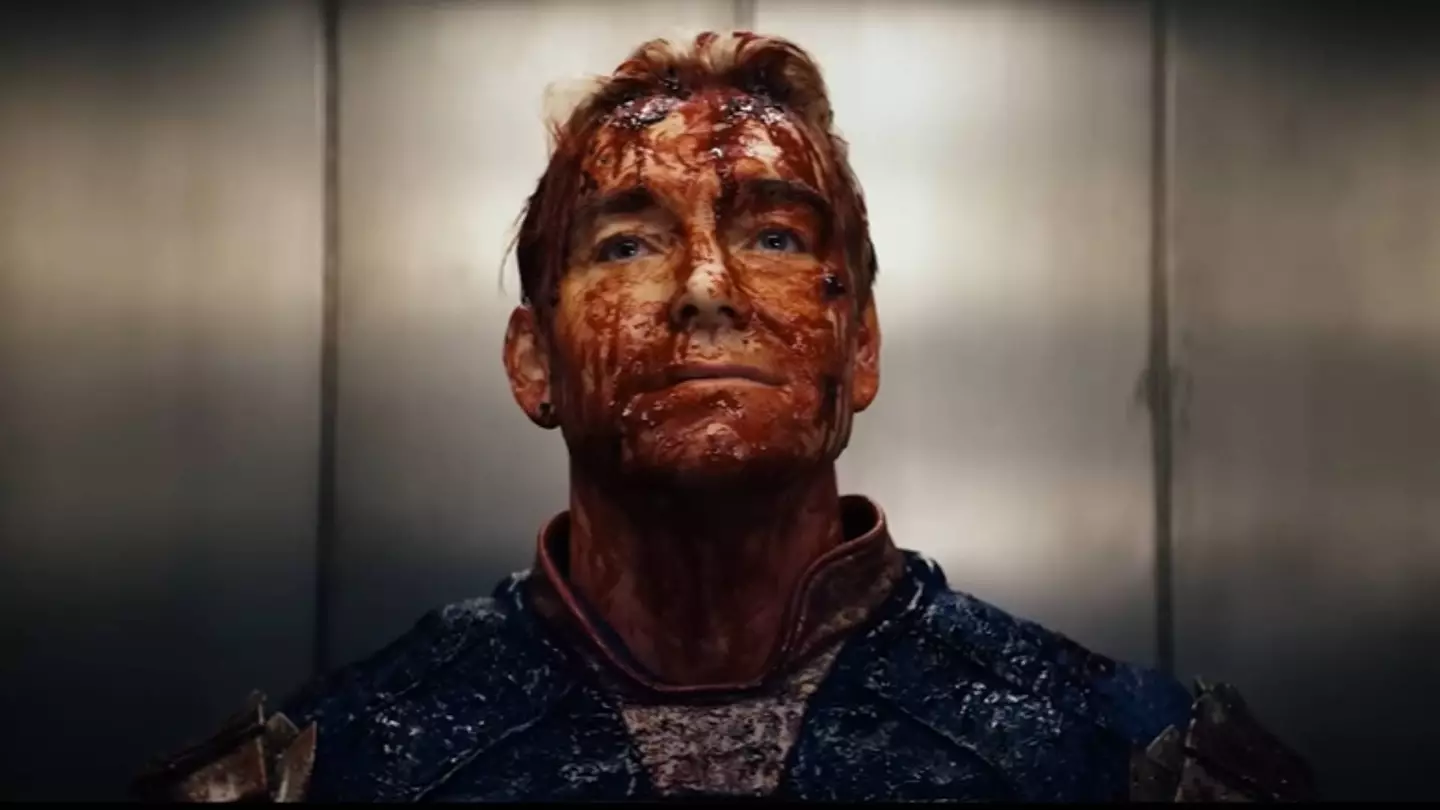 In a shock I'm sure, Homelander ends a scene this season covered in blood. (Amazon Prime Studios)