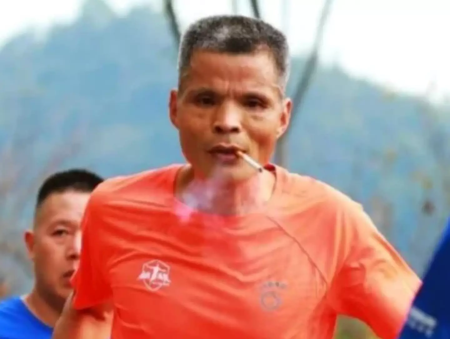 ‘Uncle Chen’ finished the race with an impressive time.