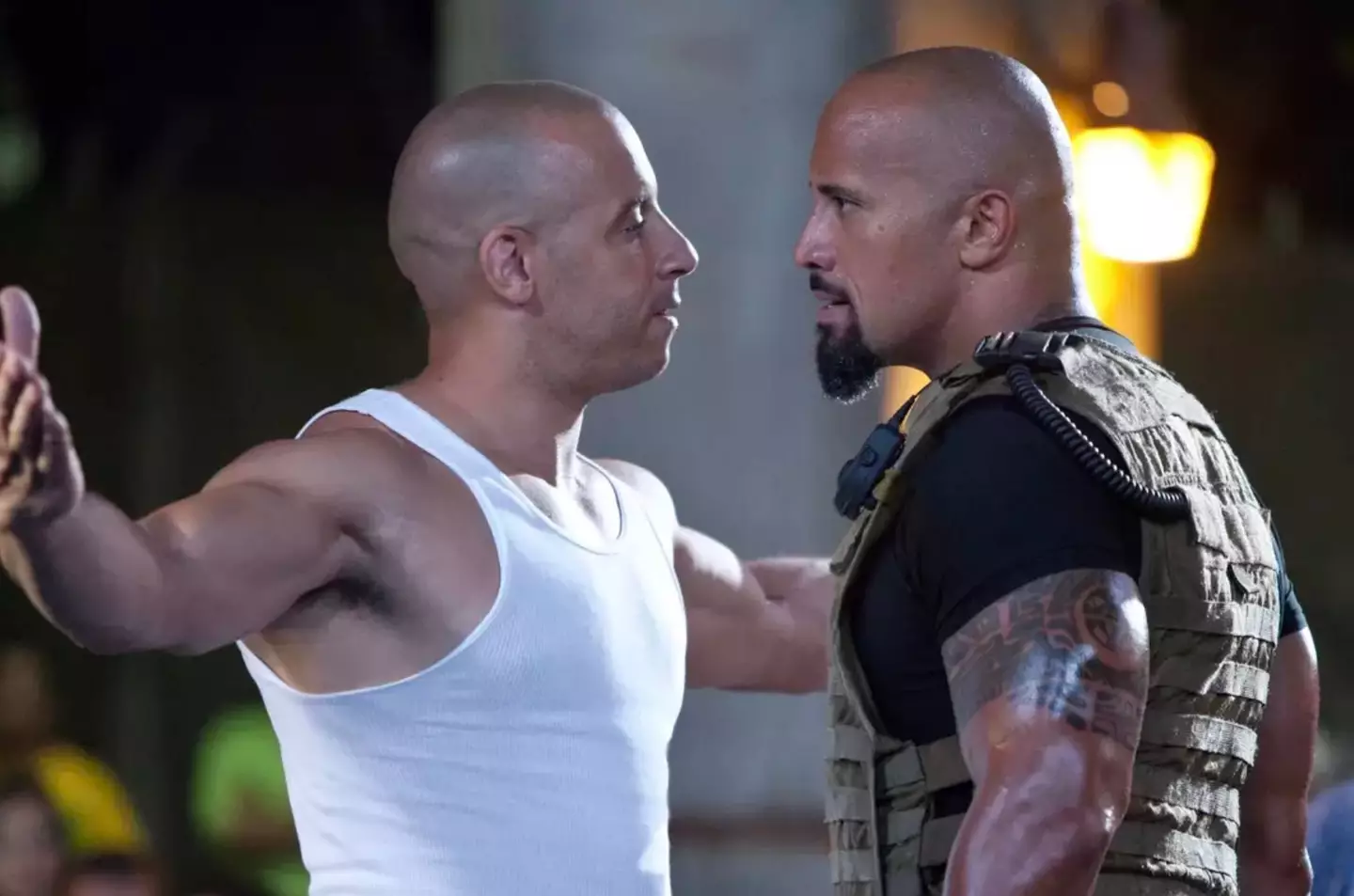 Vin Diesel and the Rock didn't get on.